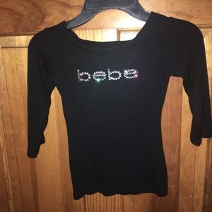 Bebe crystal embellished top